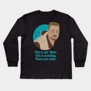 Walter Sobchak - Bowling Rules in 'The Big Lebowski' Tribute Kids Long Sleeve T-Shirt